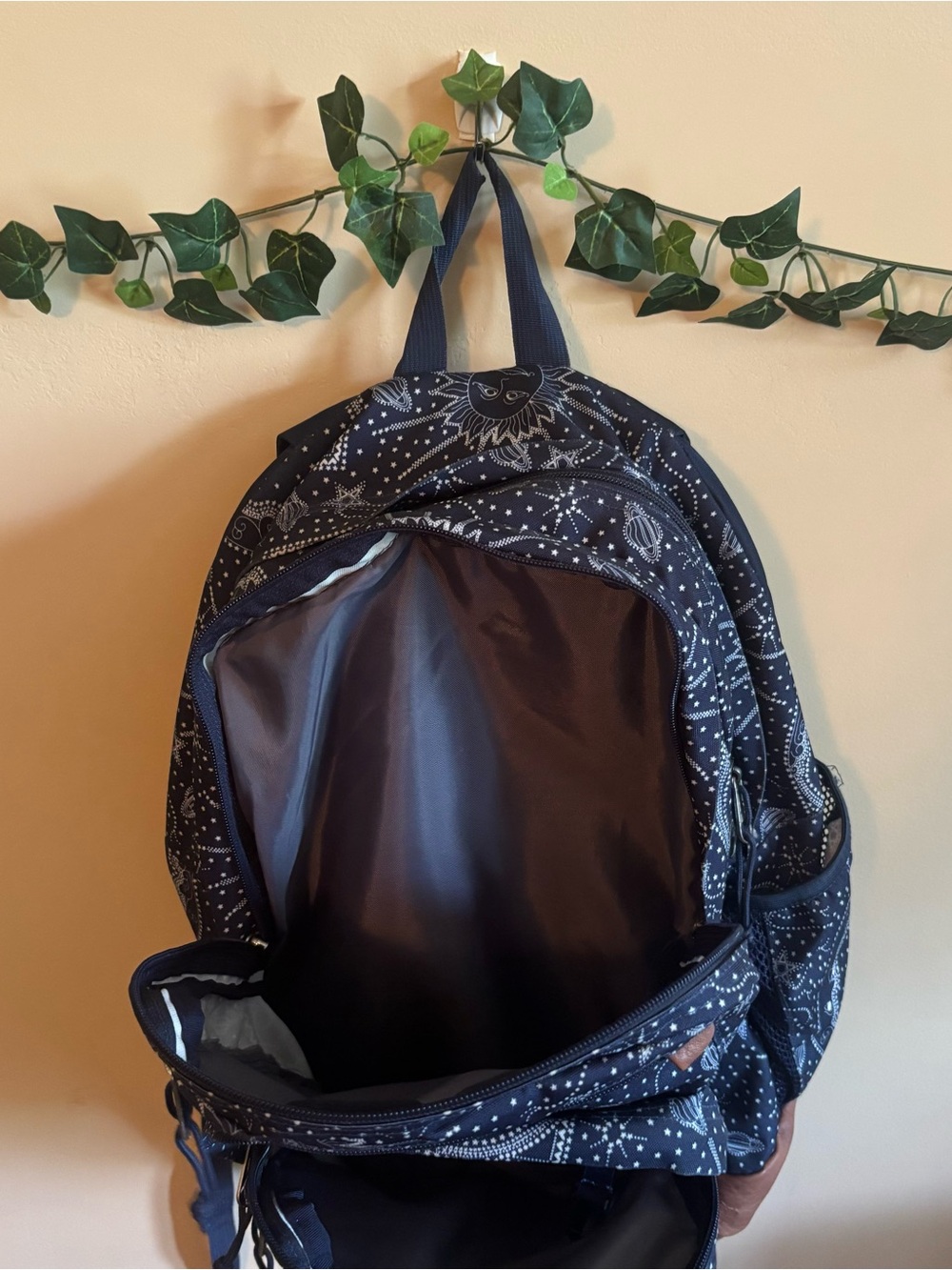 Jansport Navy Celestial Pattern Backpack - Picture 4 of 7